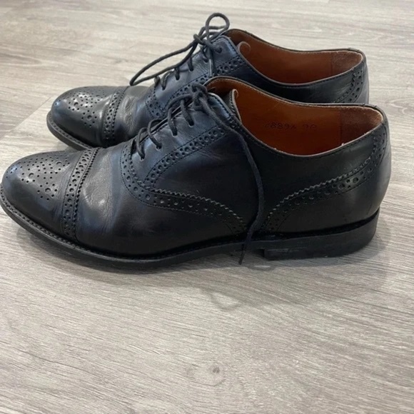 J. Crew Mens Ludlow Classic Black Leather Semi Brogue Shoes - Picture 16 of 16